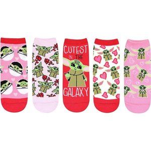 STAR WARS Baby Yoda Cutest in the Galaxy Juniors/Womens 5 Pack Ankle Socks